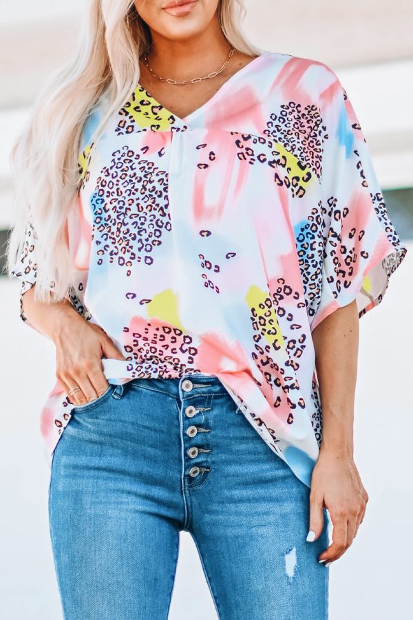 Watercolor Print Loose Top Supply