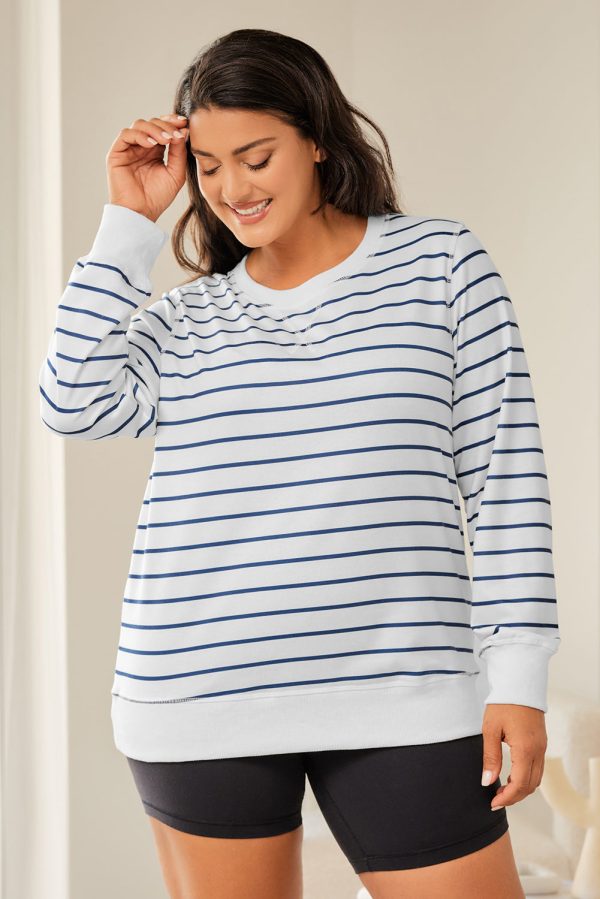 Printed Plus SIze Long Sleeve Top For Sale