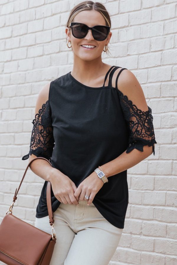 Strappy Cold Shoulder Top Online - Image 5