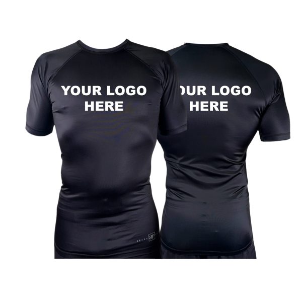OC Fugitive Recovery All Black Custom Rash Guards Short Sleeves #1303 Online now - Image 2