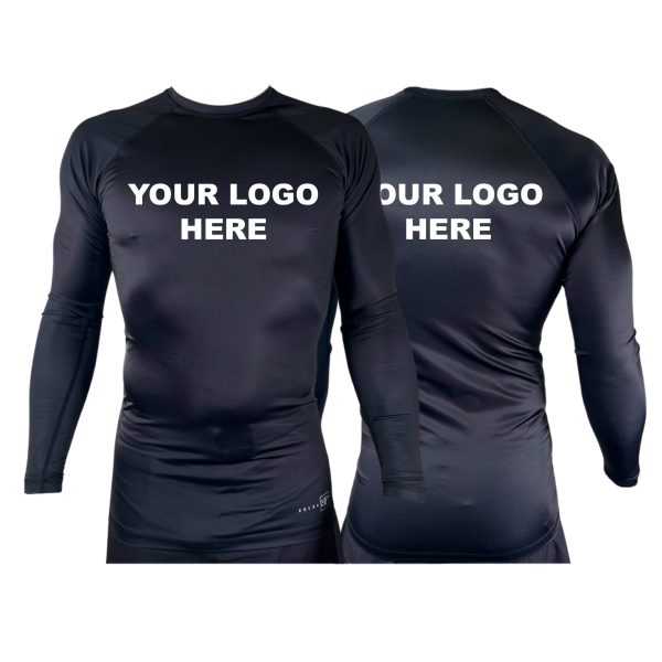 Hernandez Kickboxing Fitness All Black Custom Rash Guards Long Sleeves #1264 on Sale - Image 2
