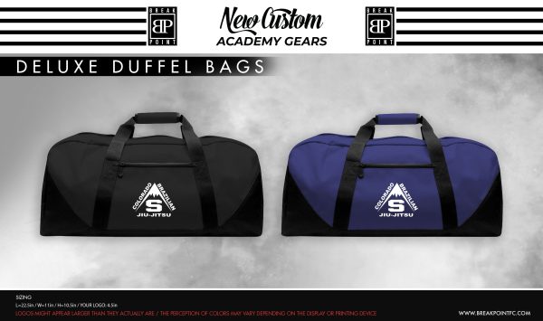 Colorado Brazilian Jiu Jitsu Satori Academy Deluxe Duffel Bags #1299 Online