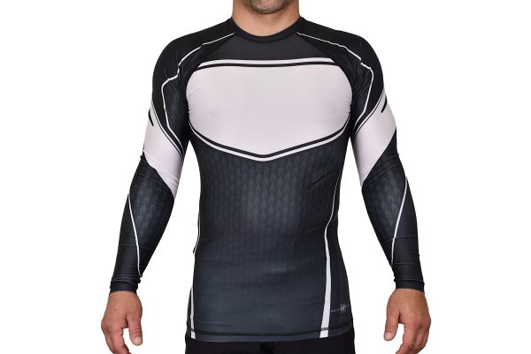 Carlson Gracie Dayton HQ Academy Rash Guards Black White #1274 Online Sale - Image 2
